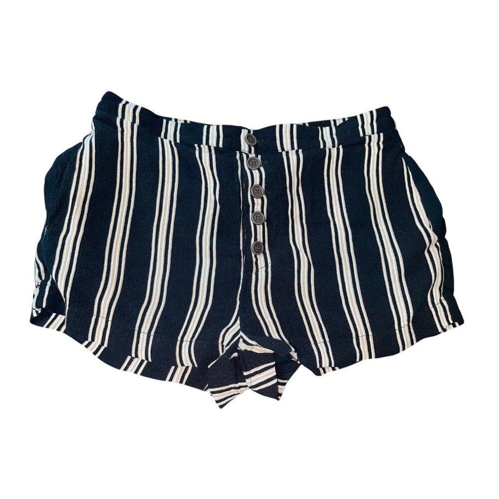 HONEY BELLE Women's Size Small  Vertical Striped 5-Button Dressy Shorts